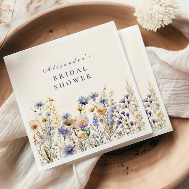 Cornflower Meadow Bridal Shower Napkins (Creator Uploaded)
