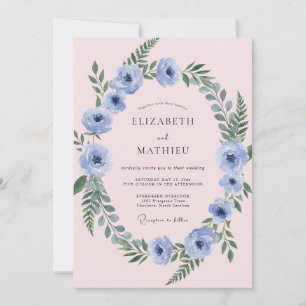 Cornflower Pastel Ethereal Wedding Invitation