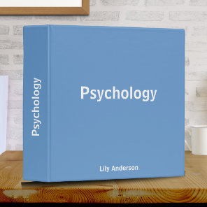 Cornflower Reflections: Personalized Psychology 3 Ring Binder