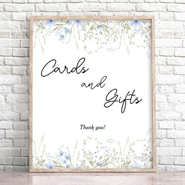 Cornflower Wildflower Baby Shower Cards and Gifts Poster (Creator Uploaded)