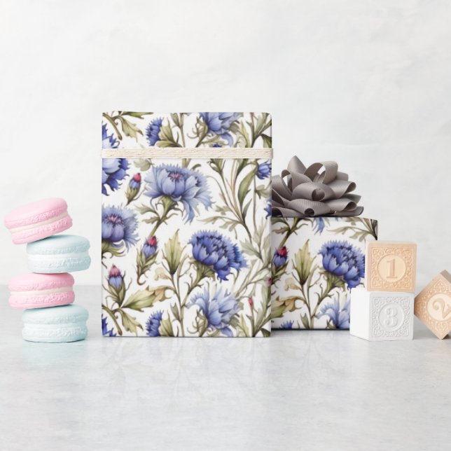 Cornflower Wrapping Paper (Baby Shower)