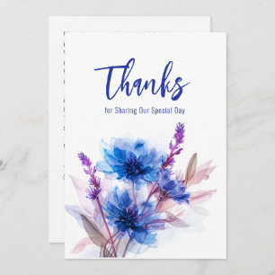 💍 Cornflowers and Lavender Bliss Thank You Card