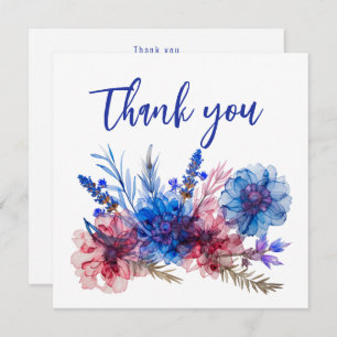 💍 Cornflowers and Lavender Bliss Thank You Card