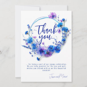 💍 Cornflowers and Lavender Bliss Thank You Card