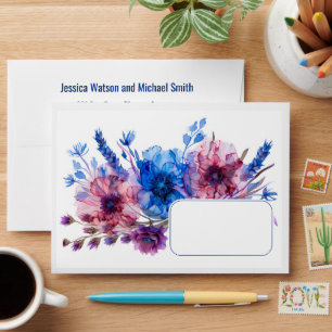 💍 Cornflowers and Lavender Elegance Envelope