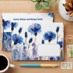 💍 Cornflowers and Lavender Elegance Envelope