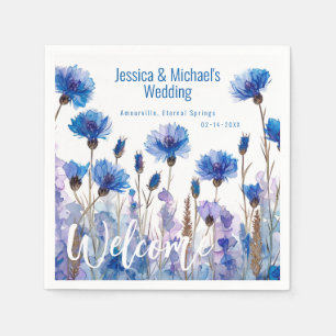 💍 Cornflowers and Lavender Elegance Napkins