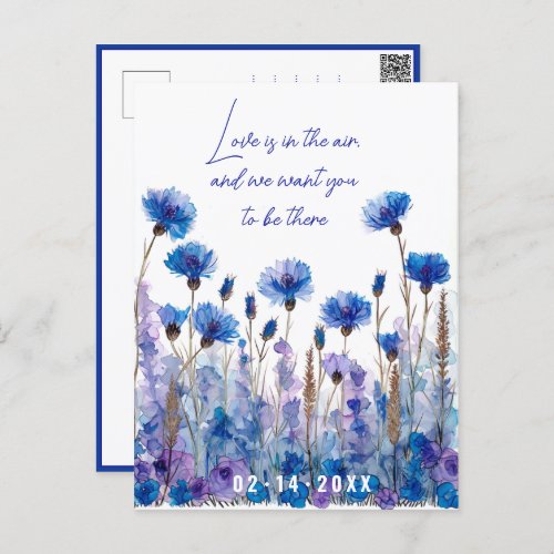  Cornflowers and Lavender Elegance Postcard