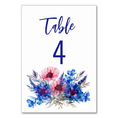 Cornflowers and Lavender  Table Number