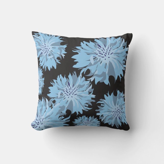 Cornflowers Throw Pillow (Front)