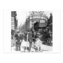 Cornhill London postcard, 1904 street scene with news vendor