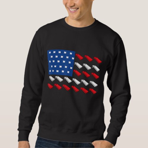 Cornhole American Flag For Player Drinking Team Sweatshirt