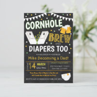 Cornhole and Beer Baby Shower Invitation