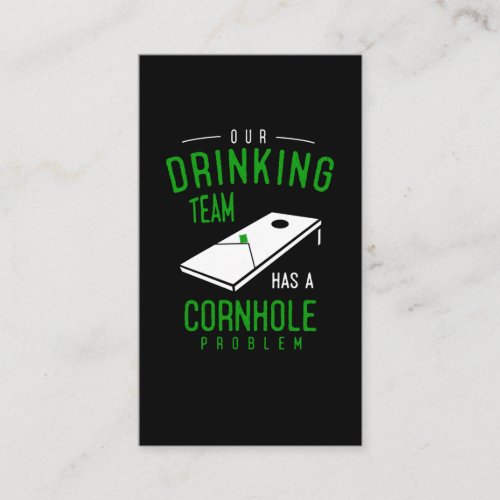 Cornhole and Beer Drinking Jokes Business Card