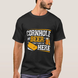 Cornhole And Beer Funny Drinking Alcohol Graphic M T-Shirt
