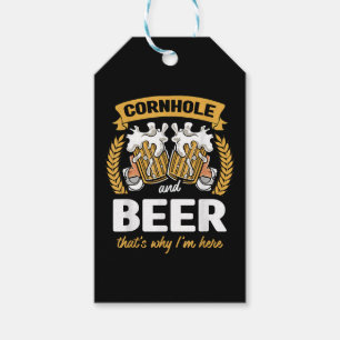 Cornhole And Beer That's Why I'm Here Cornhole Gift Tags