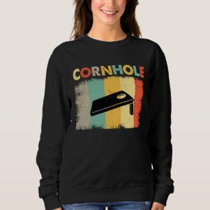 Cornhole Bag Cornhole Set Toss Game Retro Vintage Sweatshirt