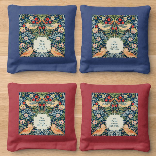 Cornhole bags William Morris Strawberry Thief  (Wood)