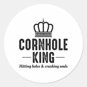 Cornhole Bean Bag Toss Outdoor Lawn Game Classic Round Sticker