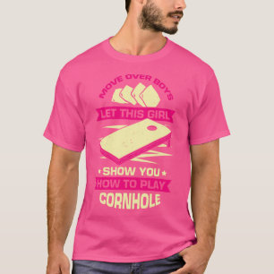 Cornhole Bean Bag Toss Player Girl Gift T-Shirt