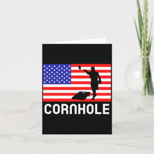 Cornhole Board Game Men Women Aamerican Flag Corn Card