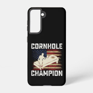 Cornhole Champion American Flag USA 4th OF July  Samsung Galaxy S21 Case