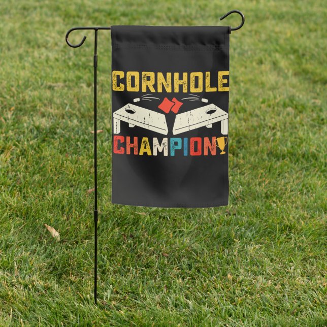 Cornhole Champion American USA 4th Of July  Garden Flag (In SItu)