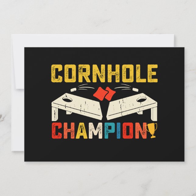 Cornhole Champion American USA 4th Of July  Invitation (Front)