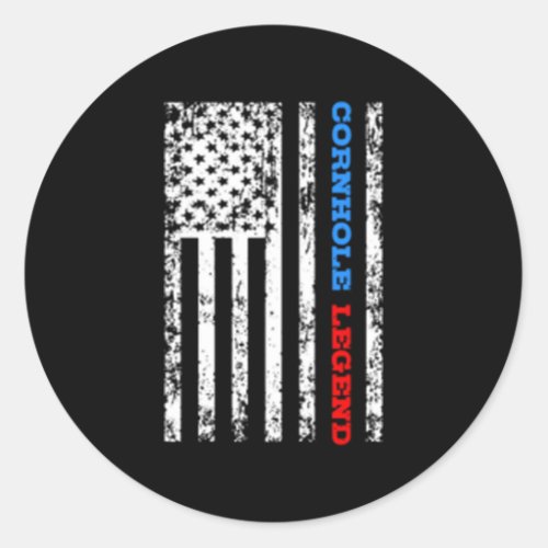 Cornhole Champion Bean Bag Corn Hole Toss Classic Round Sticker