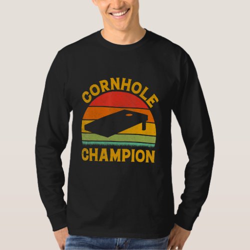 Cornhole Champion Cornhole Player Team Mens Women T_Shirt