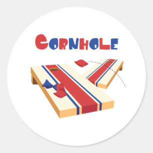 Cornhole Classic Round Sticker