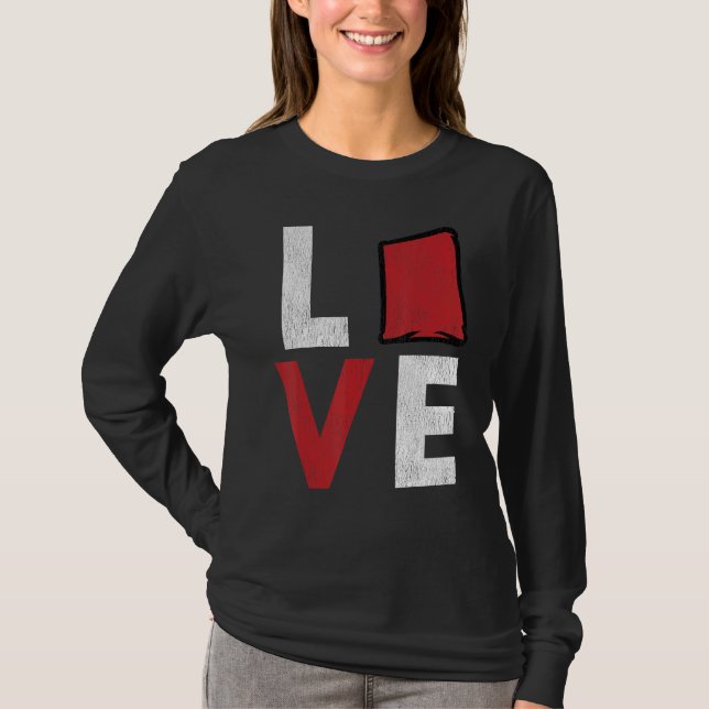 Cornhole Corn Hole LOVE 1 T-Shirt (Front)