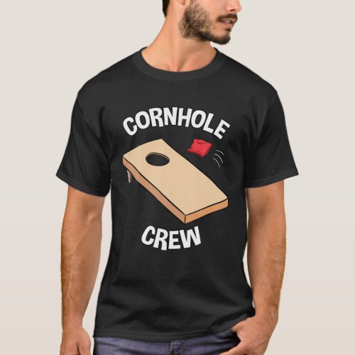 Cornhole Crew Players Baggo Beans Dog House Lawn S T_Shirt