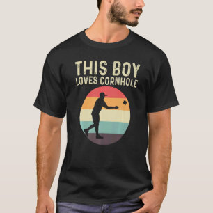 Cornhole Designs For Boys Kids Bean Bag Toss Playe T-Shirt