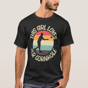 Cornhole Designs For Girls Kids Bean Bag Toss Play T-Shirt