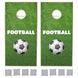 cornhole field,Football Soccer Custom Cornhole Set