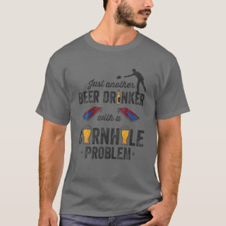 Cornhole Funny Beer Drinker Bean Bag Toss 4Th Of J T-Shirt