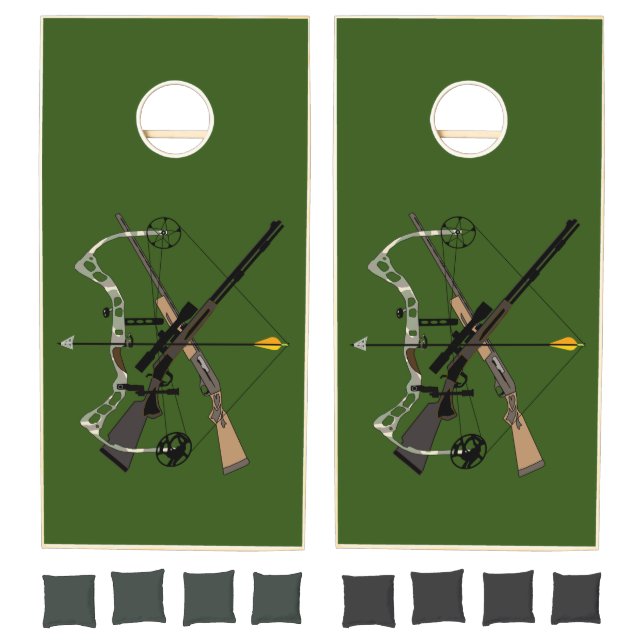 Cornhole Game, Hunting, set 2 boards & 8 bags (Set)