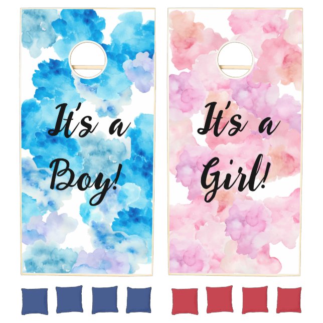 Cornhole Gender Reveal Game, Baby Shower Game (Set)