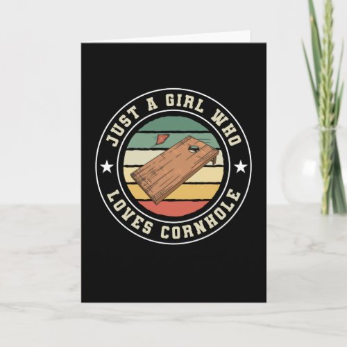 Cornhole Girl Gift Retro beanbag Gift Card