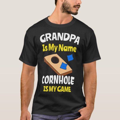 Cornhole Grandpa Blind Hole Funny Game  T_Shirt