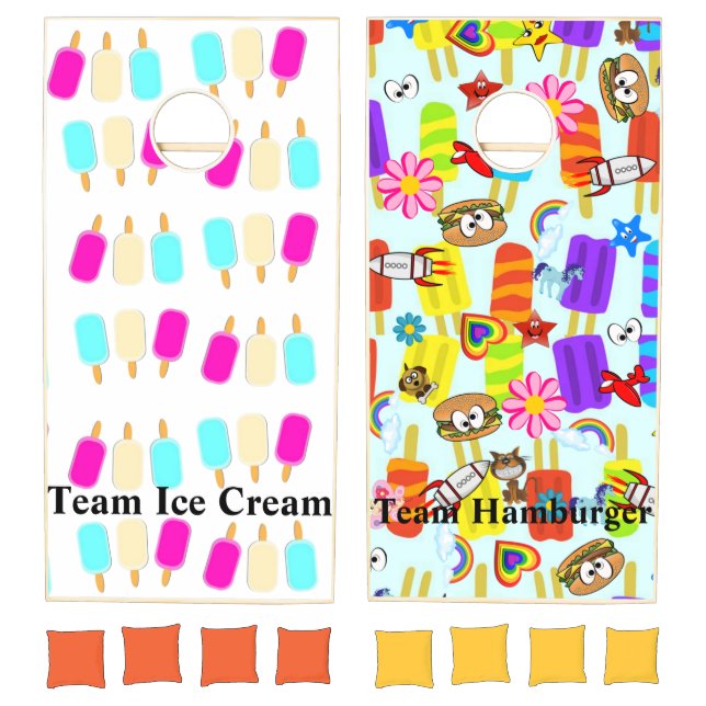 Cornhole Ice cream Hamburger Cornhole Set (Set)