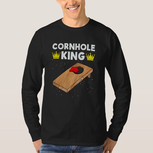 Cornhole KIng Cornhole Team Bean Bag   Cornhole T-Shirt (Front)