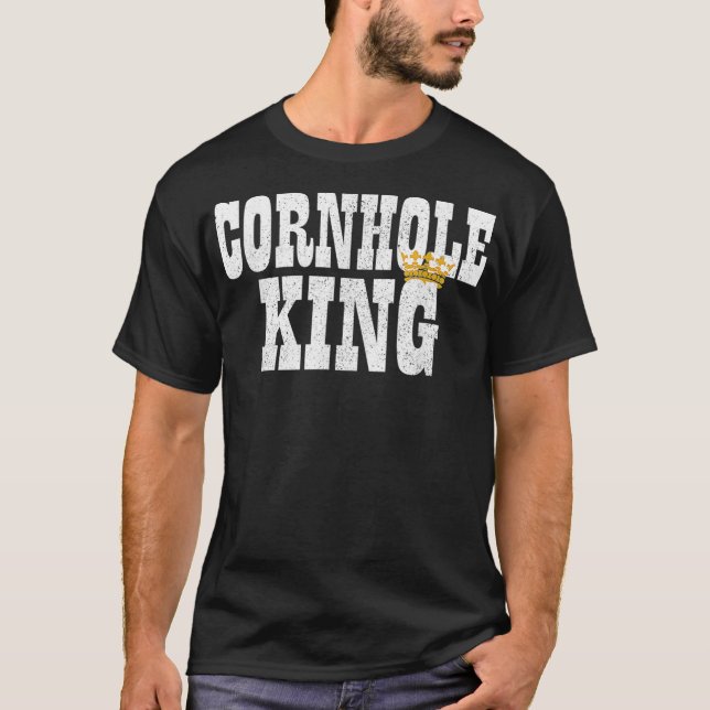 Cornhole King Funny funny board game shirt  (Front)