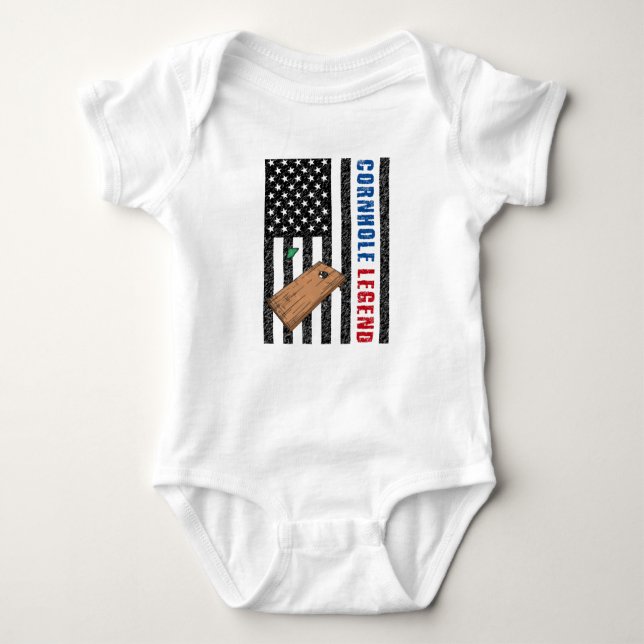 Cornhole Legend USA Baby Bodysuit (Front)