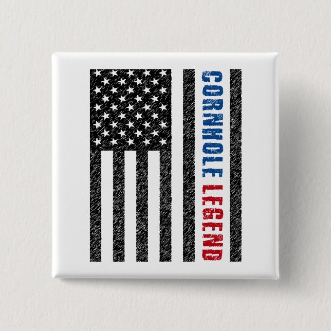 Cornhole Legend USA Button (Front)