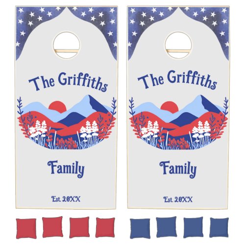 Cornhole Patriotic Family  Cornhole Set