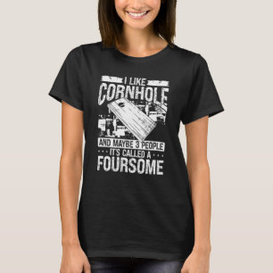 Cornhole Player and maybe 3 people Cornament Throw T-Shirt