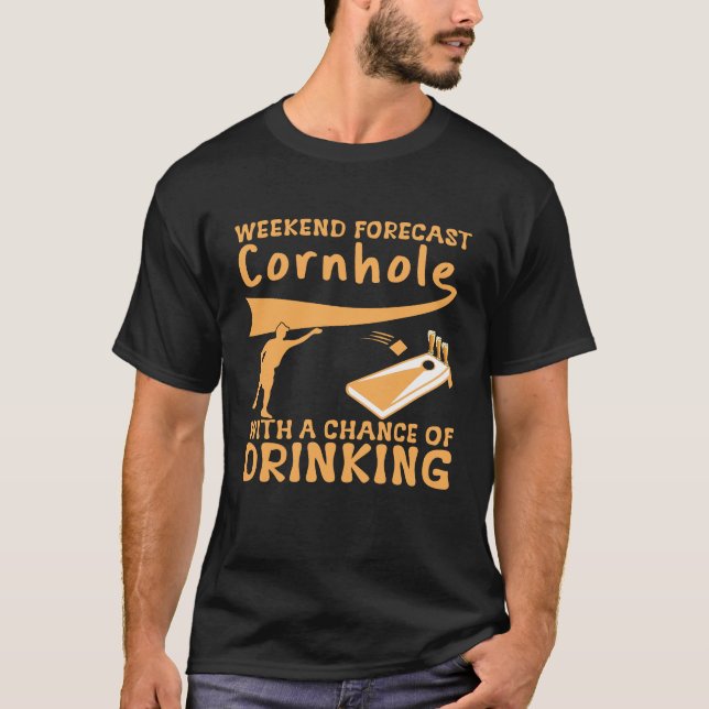 Cornhole Player, Dummy Boards, Beer lover,  T-Shirt (Front)