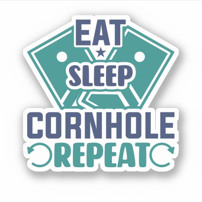 Cornhole Player, Dummy Boards, Sack Toss Game,  Sticker (Front)